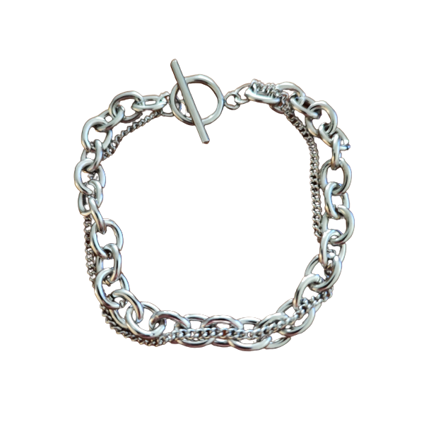 Circle and Bar T Clasp Double Bracelet | Shop Today. Get it Tomorrow ...