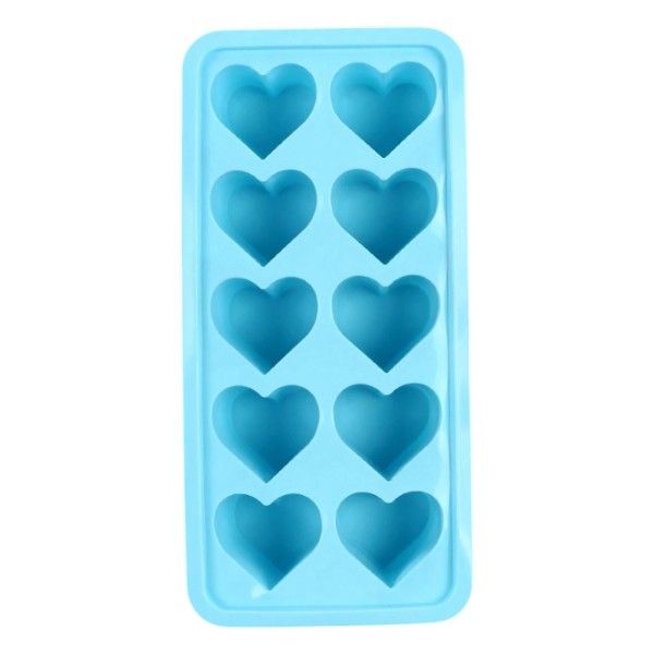 Multi-Use Silicone Heart Design Ice Cube Mold With Non-Stick Surface - Pink