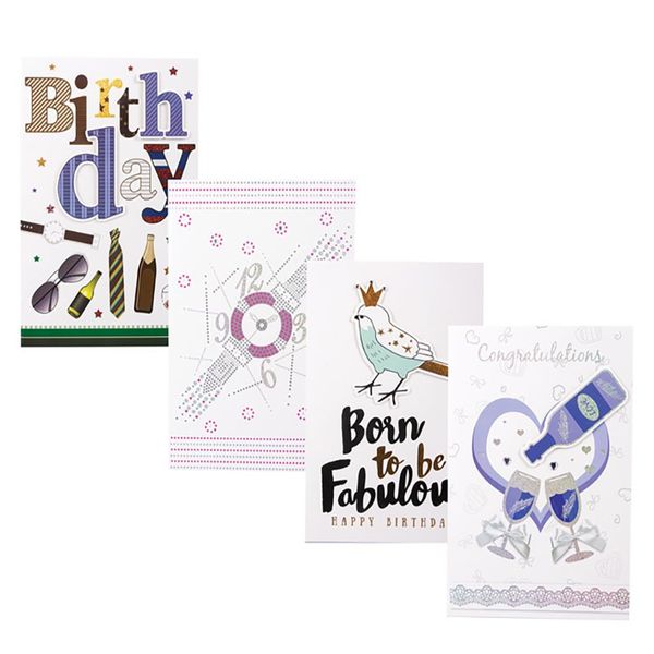 Bulk Pack X 4 Musical Handmade Card &amp; Envelope 20cm