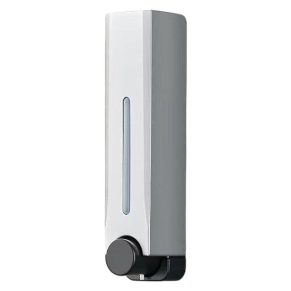 Wall-Mounted Single Head Soap Dispenser With Manual Press Operation - Black