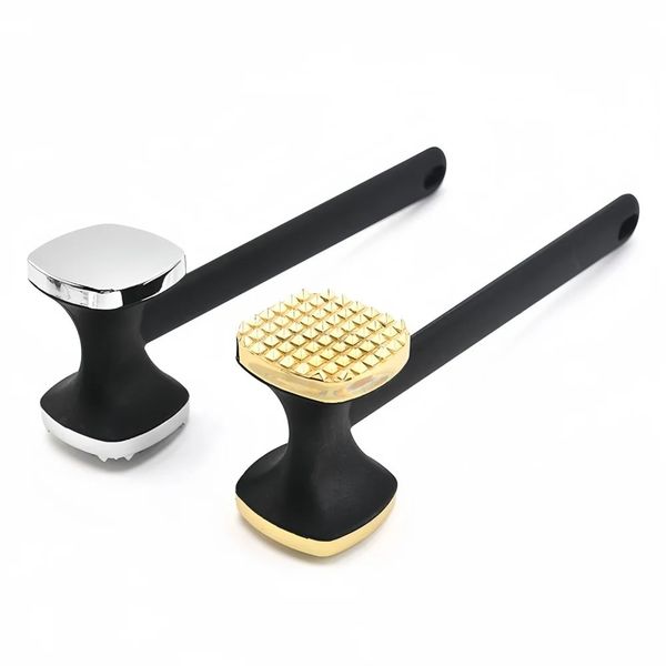 2 Pieces Double Sided Zinc Alloy Meat Hammer Tender Meat Tenderiser