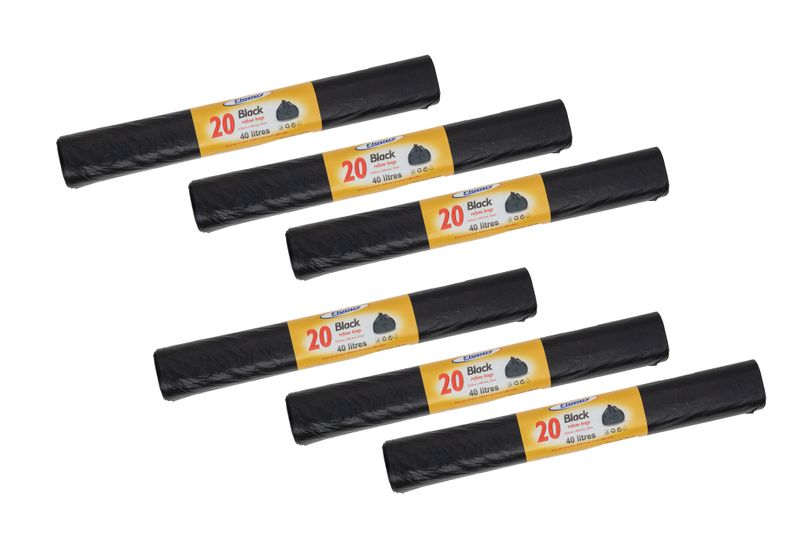 Black Refuse Bag Bundle - 6 Pack ( 6 x 20's)