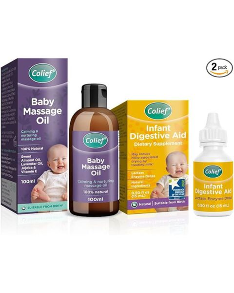 Colief Infant Drops + Baby Massage Oil Combo