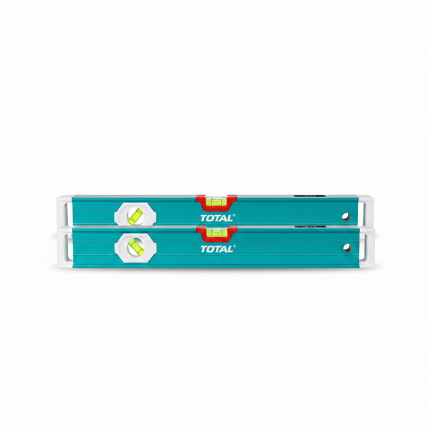 Total 40cm Aluminium Spirit Level with Magnetic Vials for Accuracy - 2 Pack