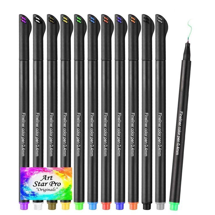 Art Star Pro 12 Set Fineliner Pen Colouring Marker Highlighter Pen Set