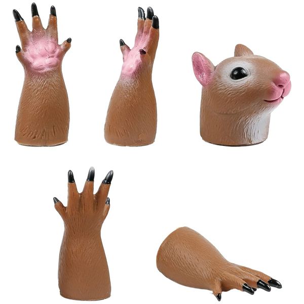 Squirrel Finger Puppet Set, Animals Puppet Show Theater Props