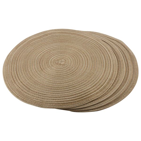 Placemats Table Placemats for Home 36cm (Coffee Color, 4Piece)
