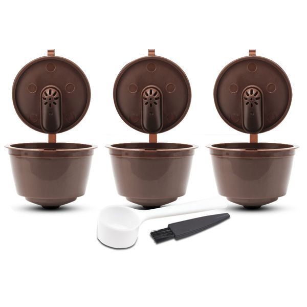 Black Reusable Dolce Gusto Coffee Capsules Pods - 3 Piece