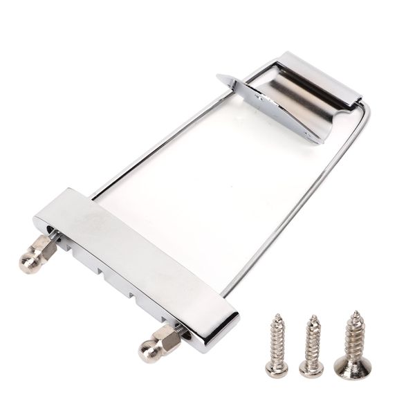 Silver Metal 4 - String Guitar Tailpiece