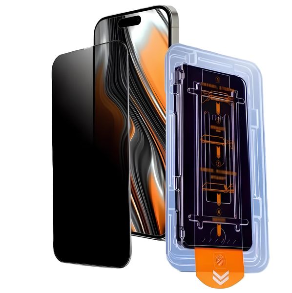Self-Apply Privacy Screen Protector 9H for iPhone 15 Pro/15 Pro Max