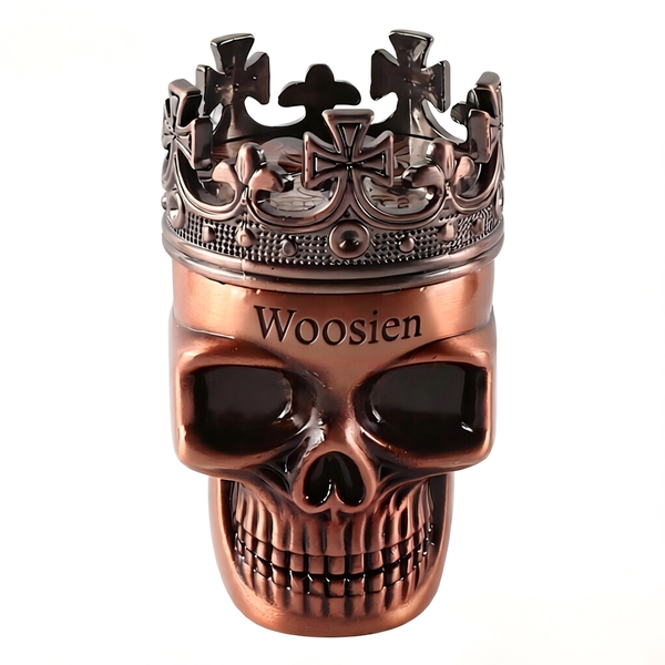 Woosien 3 Layers Herb Crusher Tobacco Grinder Skull Head