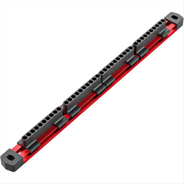1/4 Hex Bit Organizer,40 Holes Slidable Screwdriver Bit Rail Holder with Ma