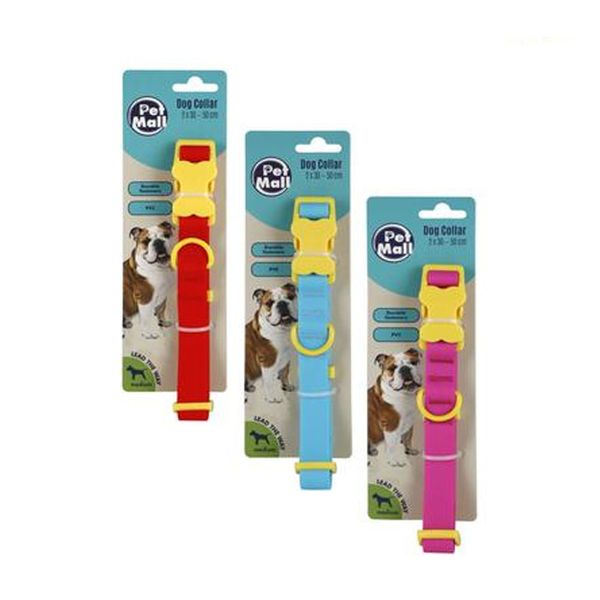 Pet PVC Dog Collar 2.0X30-50CM (3-Pack)