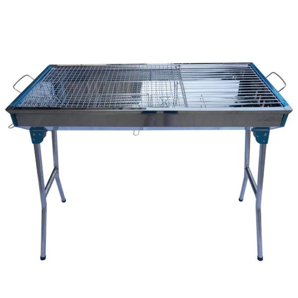 Large Stainless Steel Foldable BBQ Grill - Braai Stand (8803)