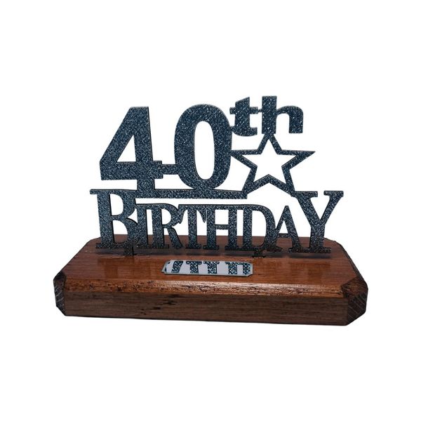 Silver Glitters 40th Key