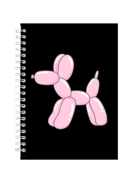 Pink Balloon Dog Gift Idea Writing Book Notepad Notebook A4 505