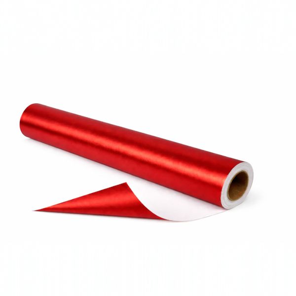Luxury Red Metallic Gift Wrapping Paper Roll - 300cm Long