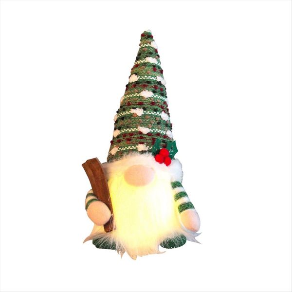 Christmas Doll Sled Elf Ski Gnome with LED Light Rudolph Christmas Decor fo