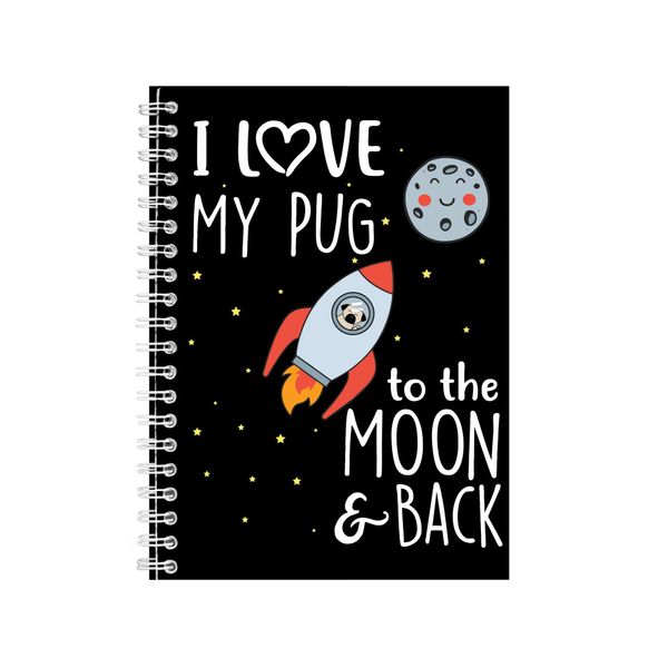 Pug Notebook Dog Gift Idea Writing Book Notepad Pad 39