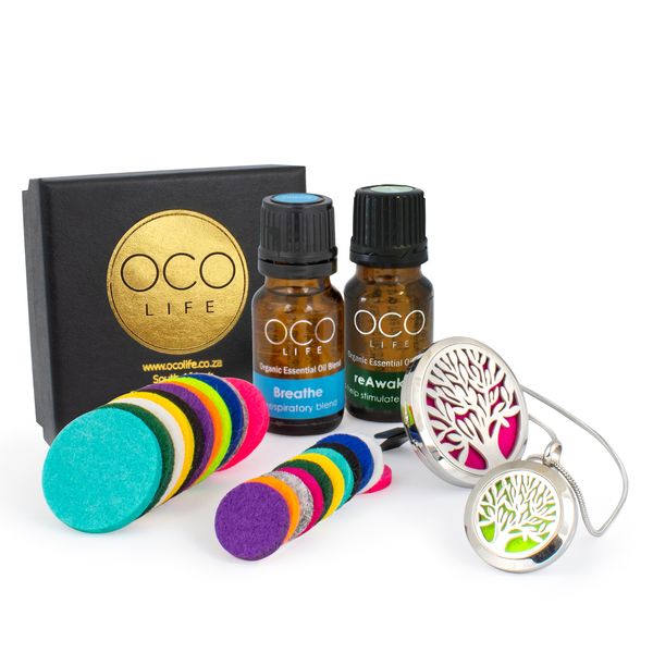 OCO Pendent Diffuser &amp; Car Diffuser and with 2 Oil Blends