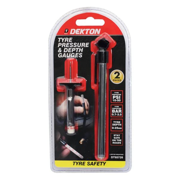 Dekton Tyre Pressure and Depth Gauge