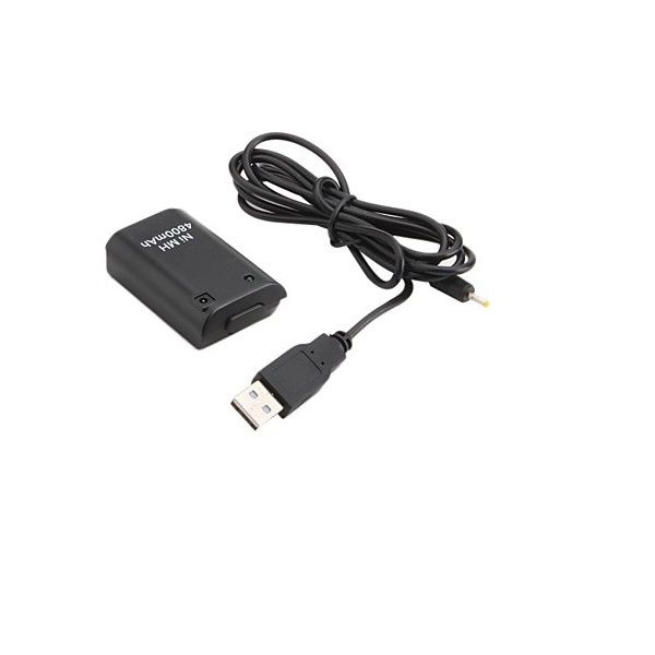 Replacement 4800mAH Rechargeable Battery and Charger Cable for XBOX 360