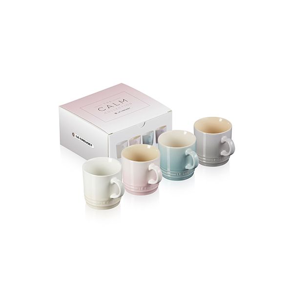 Le Creuset Calm Collection Set of 4 Cappuccino Mugs