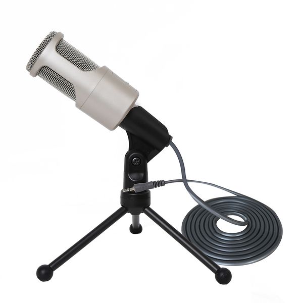 Professional 3.5mm Jack Recording Microphone with Foldable Triangle Stand