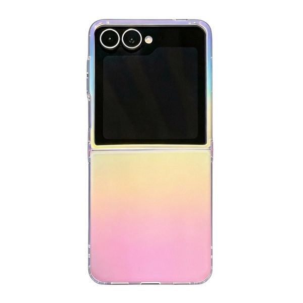Matte Gradient Rainbow Magnetic Phone Case Compatible with Samsung Z Flip