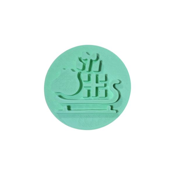 Hubbe Cookie Cutter - Santa Sleigh Embosser