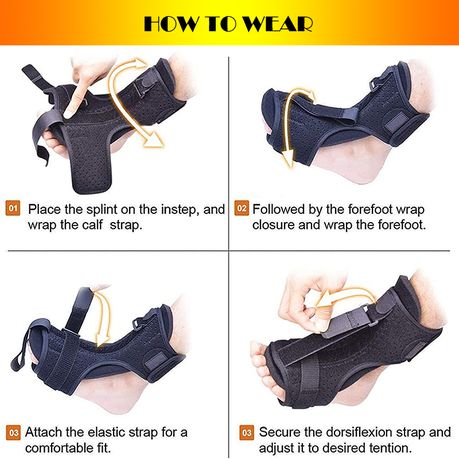 DHAO Adjustable Night Splints Plantar Fasciitis Support Brace