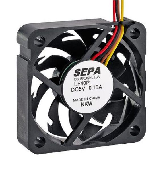 Sepa (LF40P12PSE00A) DC Axial Fan, 12 V, Square, 40 mm, 10 mm