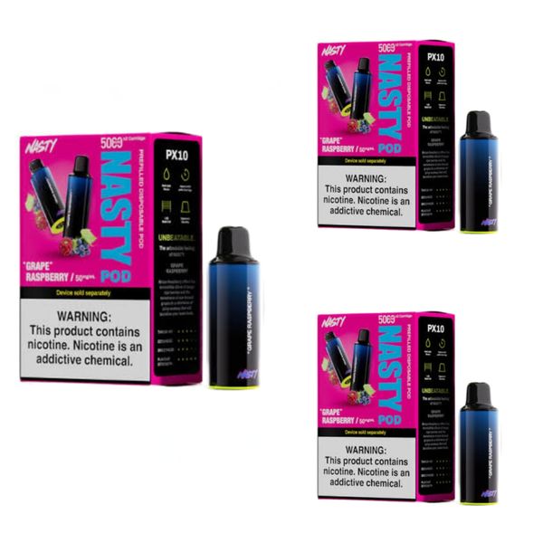 Nasty PX10 Disposable Pods - Grape Raspberry (4 Boxes- 8 Pods)