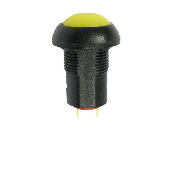 PBRL171ATLE4 IP67 Latching Push Button Switch Yellow Ø17.5mm Solder-Lug
