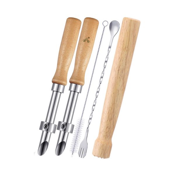 ALANES Straw Hole Puncher and Muddler for Lemonade Plastic Lids Cups