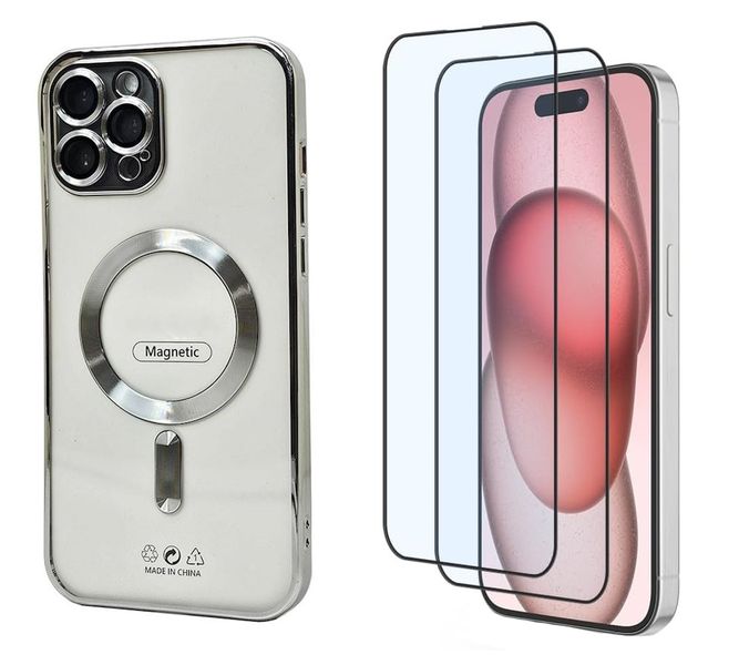Rose Magnetic Phone Case &amp; 2 Screen Protector For iPhone Series 16