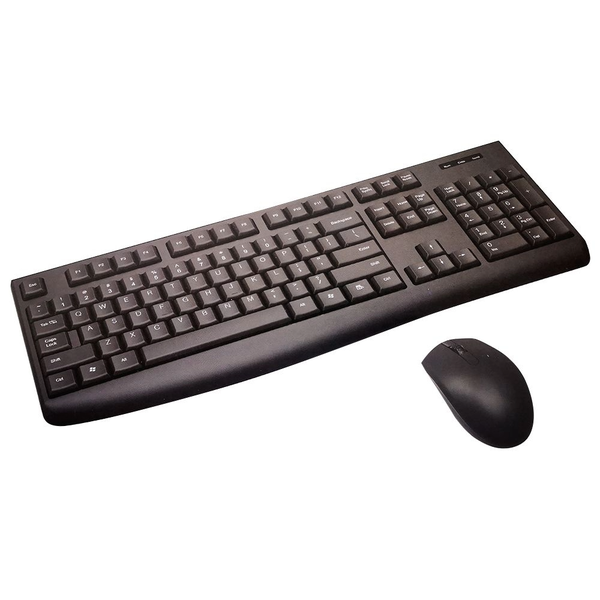 Lekkermotion Wireless Mouse and Keyboard - Multimedia Desktop Combo - Black