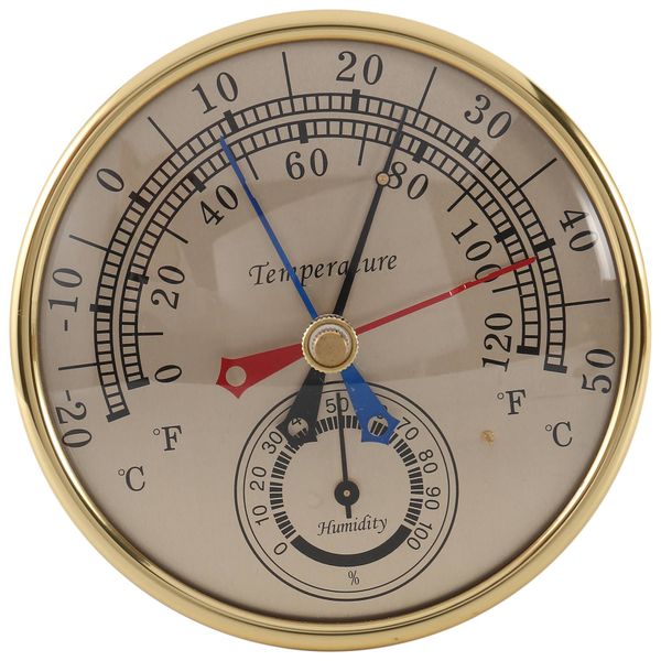 Wall Hang Analog Indoor Outdoor Anti Rain Temperature Humidity Meter