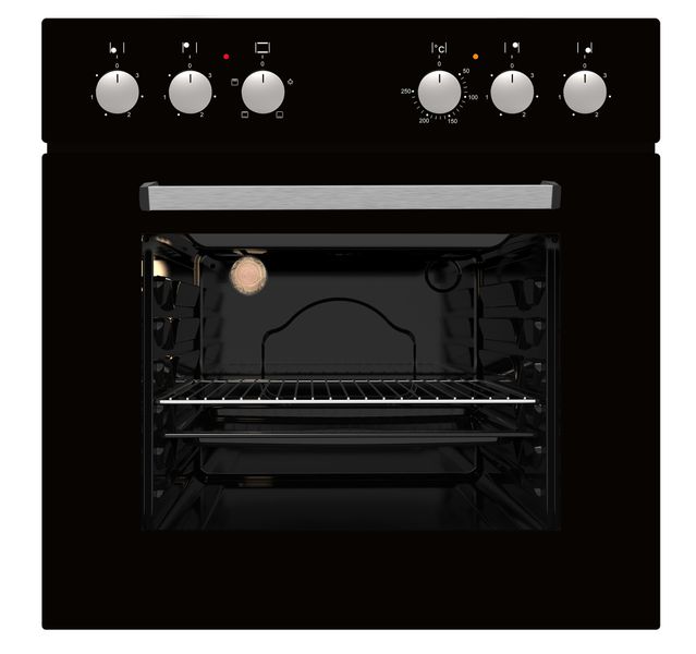 Falco CM6401/XFS6040 Combo Oven and Hob Set With Solid Plates 60cm Black