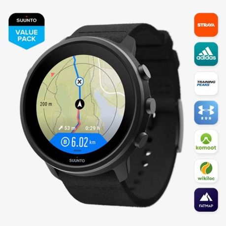 Suunto 7 Sports Smartwatch - Matte Black Titanium