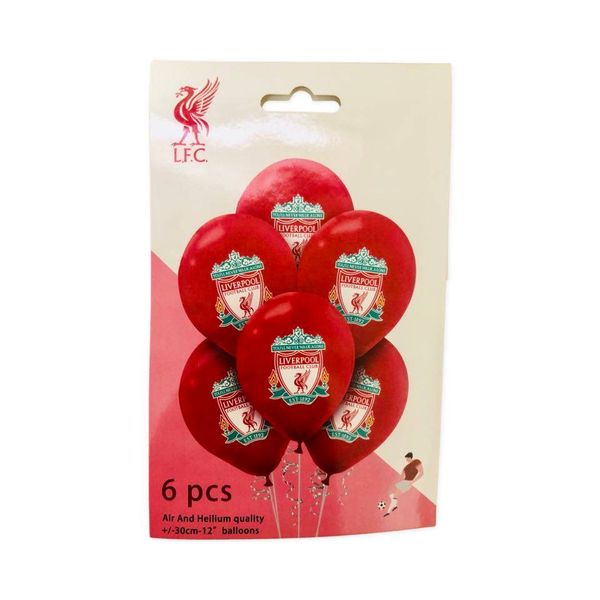 Liverpool Themed Balloons - 6 Pieces