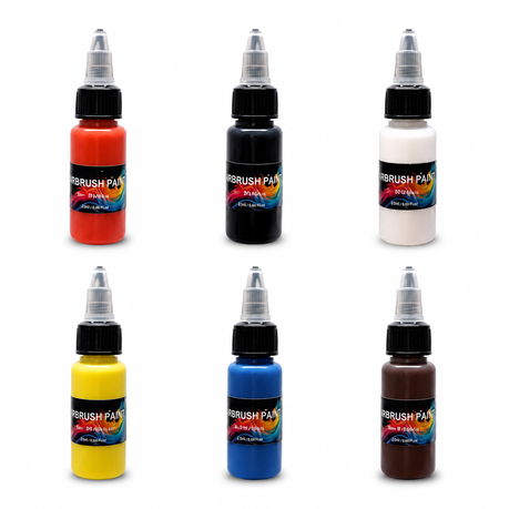6-Piece Acrylic Airbrush Paint Set - 20ml