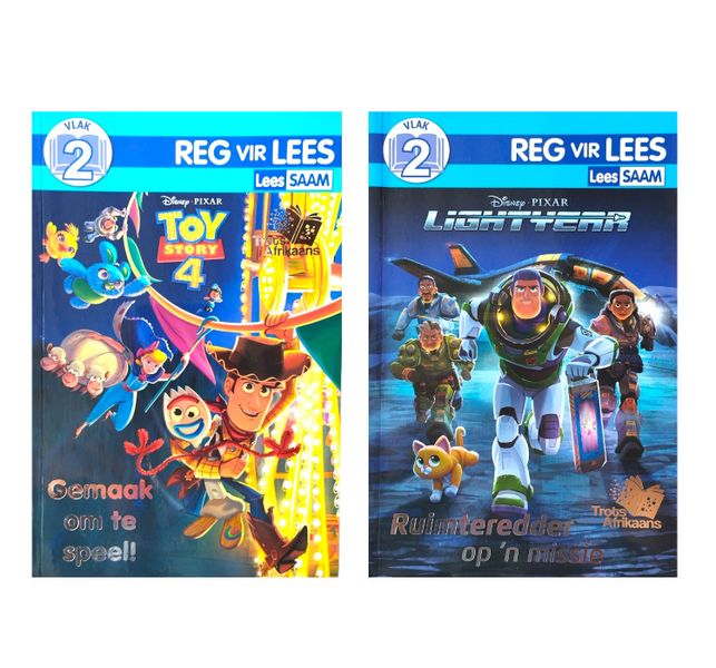 Disney Trots Afrikaans Vlak Twee Reg Vir Lees Boek Stel van 2 - Toy Story