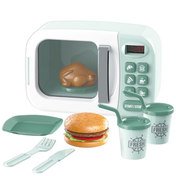 TEETO TOYS Mini Kitchen Microwave Toy - Appliances Pretend Playset - Toys for Girls