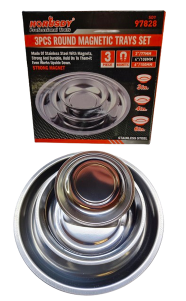 Horusdy Professional 3-Piece Round Stainless Steel Magnetic Bowl set