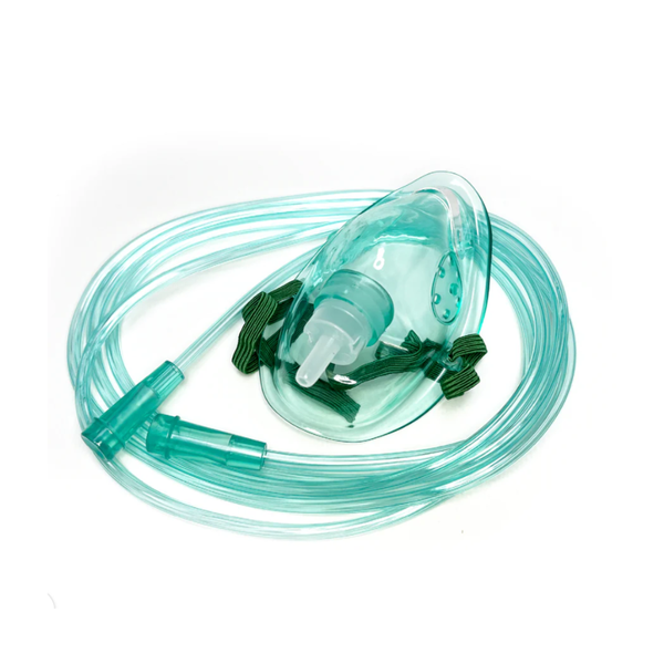 Paediatric Oxygen Mask with 2m Tubing - Without Reservoir Bag (Pack of 10)