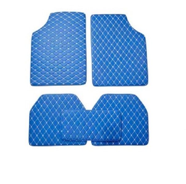 5 Piece Universal Quilted Waterproof Car Floor Mat Set PU Leather