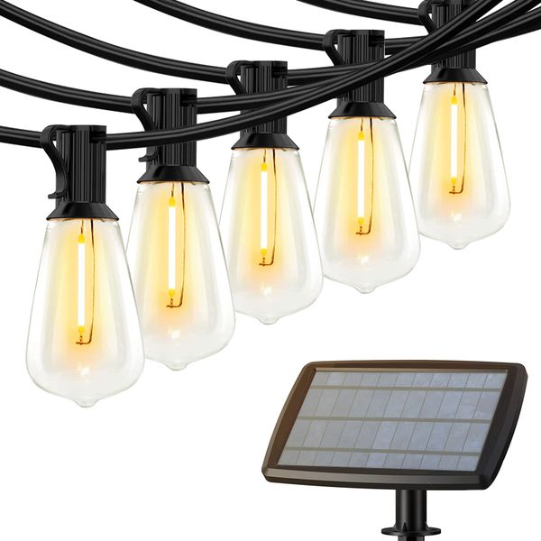5M Solar LED Retro Bulb String Light - 10 Bulbs