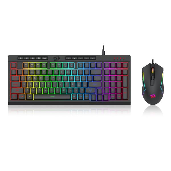 Redragon RYLO 6-Button 90% RGB Gaming Keyboard &amp; Mouse Combo - Black