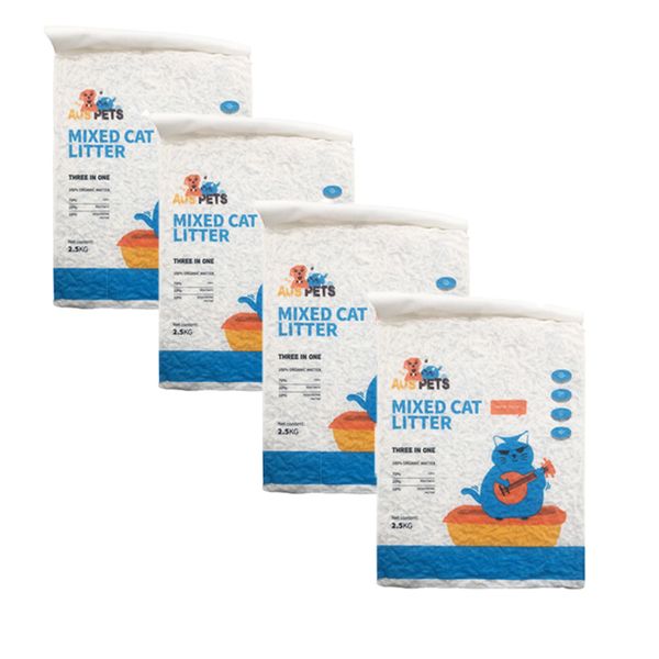 Mixed Tofu Cat Litter Durable, Dust Free Litter , 10kg 4 Bags